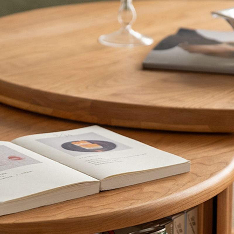 Table basse contemporaine Table basse ronde en bois massif