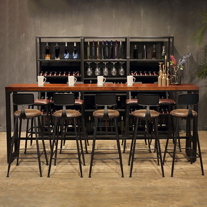 Industrial Bar Table Rectangle Solid Wood Pub Table for Breakroom Clearhalo 'Bar Furniture' 'Bar Tables' 'bar_tables' 'furn' 'furn_bar_tables' 'Furniture' 'Kitchen & Dining Furniture' 1200x1200_d5ffc3ce-f1ea-48b3-923f-971c6172652b
