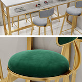 Scandinavian Footrest Counter Chair Low Back Round Upholstered Counter-height Stool Clearhalo 'Bar Furniture' 'Bar Stools' 'bar_stools' 'furn' 'furn_bar_stools' 'Furniture' 'furniture_bar_stools' 'Kitchen & Dining Furniture' 1200x1200_d600dadc-cfda-4ba0-b06a-b57664e1a96a