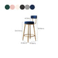 Glam Living Room Conter Sedia in metallo sgabelli da bar con poggiapiedi