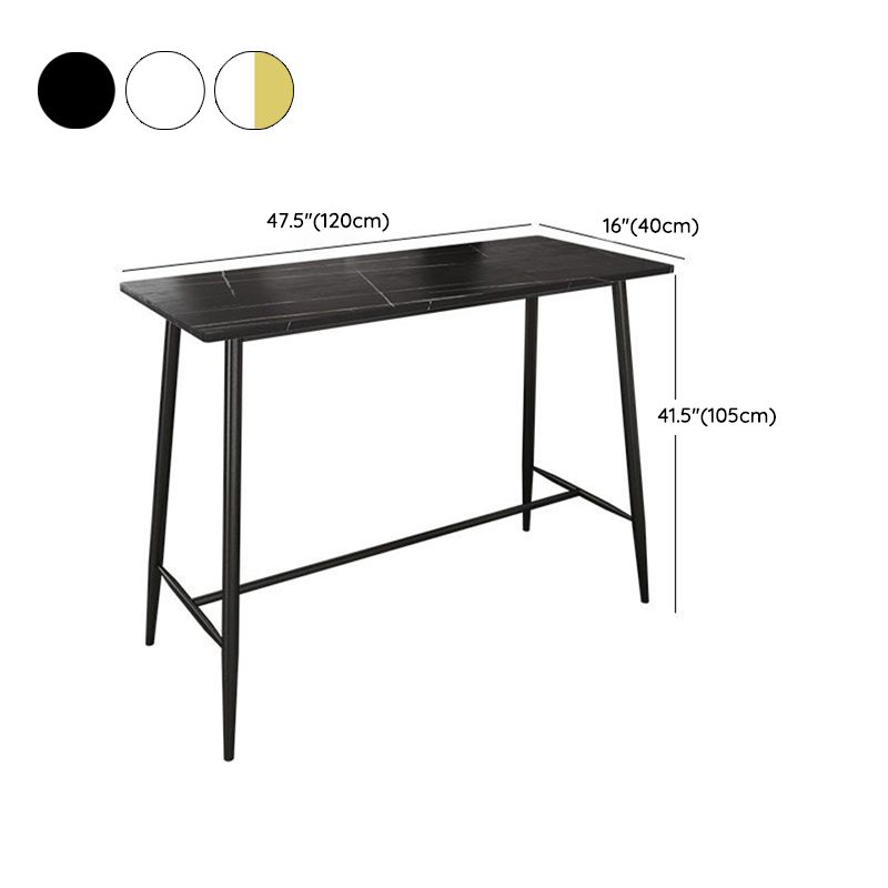 Juego de mesa de bar moderno, juego de barra rectangular de piedra de 1/2/3 piezas con taburetes tapizados
