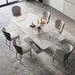 Contemporary Rectangle Dining Table Set Sintered Stone 1/4/7/8 Pieces Dining Set Clearhalo 'Dining Room Sets' 'Dining Tables & Seating' 'dining_room_set' 'furn' 'furn_dining_room_set' 'Furniture' 'Kitchen & Dining Furniture' 1200x1200_d608174a-2f06-4147-91e2-18c50bad394d