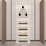 棚付きのメタルフロアワインボトル＆ガラスラック工業用ワインラック