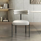 Minimalist Open Back Dining Side Chair Faux Leather Side Chair Clearhalo 'Dining Chairs' 'Dining Tables & Seating' 'dining_chair' 'furn' 'furn_dining_chair' 'Furniture' 'Kitchen & Dining Furniture' 1200x1200_d60a366c-4d82-46b8-b22f-2d450a2e2c55