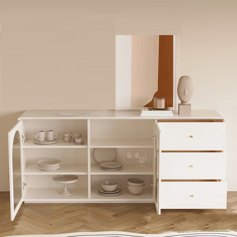 Modern Display Stand Wood Glass Doors Display Cabinet for Dining Room Clearhalo 'Display & China Cabinets' 'display_china_cabinets' 'furn' 'furn_display_china_cabinets' 'Furniture' 'Kitchen & Dining Furniture' 1200x1200_d60bce1e-b4fb-4af2-bbbf-60eb30fa50bb