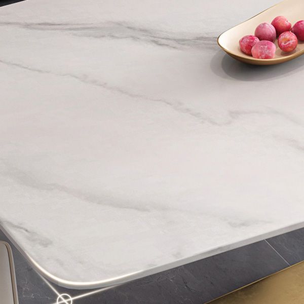 Glam Style Dinner Table Rectangle Stone Dining Room Table for Home Clearhalo 'Dining Tables & Seating' 'Dining Tables' 'dining_table' 'furn' 'furn_dining_table' 'Furniture' 'Kitchen & Dining Furniture' 1200x1200_d60c1ef4-9541-490a-a510-0fd02a909953