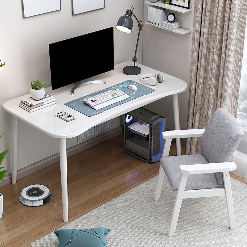 Solid Wood Office Desk Parsons Base 29.53" Tall Writing Desk Clearhalo 'furn' 'furn_office_desk' 'Furniture' 'Office Desks' 'Office Furniture' 'office_desk' 1200x1200_d60cec4d-a7a2-419a-b78f-41be6effafec