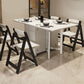 Contemporary Kitchen Standard Dining Table Folding Dining Table (only table) Clearhalo ' dining_table' 'Dining Tables & Seating' 'Dining Tables' 'Furniture' 'furniture_dining_table' 'Kitchen & Dining Furniture' 'kitchen&dining_furn' 'kitchen' 'kitchen_dining_table' 1200x1200_d60e75db-8db0-4b06-a116-7f18ca2ab753