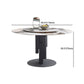 Modern Round Dinette Set 1/4/5/7 Pieces Black Dining Table Set with Sintered Stone Top Clearhalo 'Dining Room Sets' 'Dining Tables & Seating' 'dining_room_set' 'furn' 'furn_dining_room_set' 'Furniture' 'furniture_dining_room_set' 'Kitchen & Dining Furniture' 1200x1200_d60e8f2c-719d-412b-b343-552b63495451