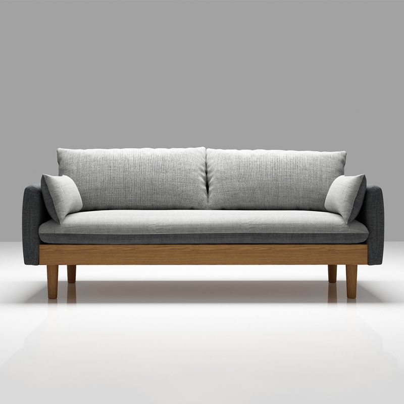 Living Room Fabric Loveseat Cushion Back Settee with Square Arms Clearhalo 'furn' 'furn_sofas' 'Furniture' 'furniture_sofas' 'Living Room Furniture' 'Sofa' 'sofas' 1200x1200_d60ed44f-1d45-4f38-8ec9-77485c12cc18