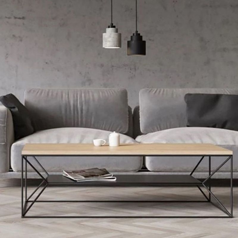 15.75 "W TV Style Industrial Style Open Storage TV Console