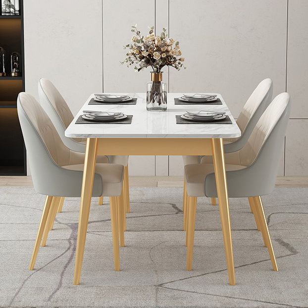 Traditional Luxury Rectangle Dining Collection 4-foot Stone Furniture Clearhalo 'Dining Tables & Seating' 'Dining Tables' 'dining_table' 'furn' 'furn_dining_table' 'Furniture' 'furniture_dining_table' 'Kitchen & Dining Furniture' 'kitchen' 'kitchen_dining_table' 1200x1200_d60fb69c-6876-456b-a55d-41f9a5d7e6b9