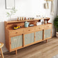 Modern Buffet Table Pine Sideboard Table with Doors for Dining Room Clearhalo 'buffet_sideboard' 'Buffets & Sideboards' 'furn' 'furn_buffet_sideboard' 'Furniture' 'Kitchen & Dining Furniture' 1200x1200_d6102ef8-27c0-44cc-8b6e-5c1ebbbddcfb
