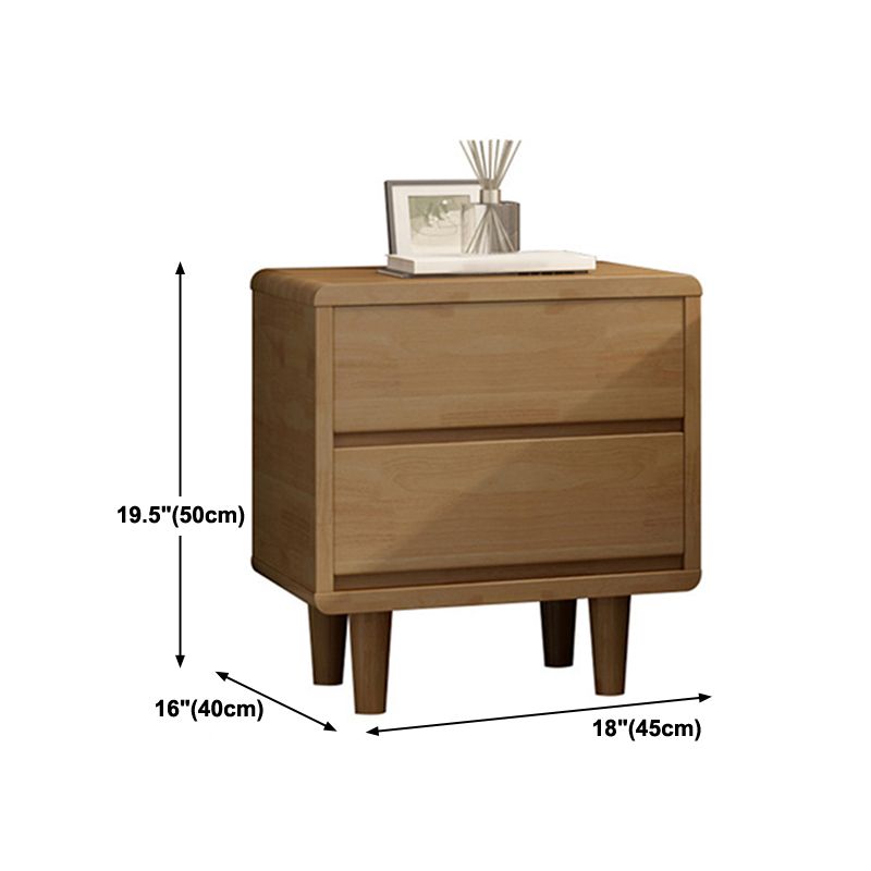 Bois de nuit de lit de nuit moderne en bois massif des jambes de rangement inclus la table de nuit