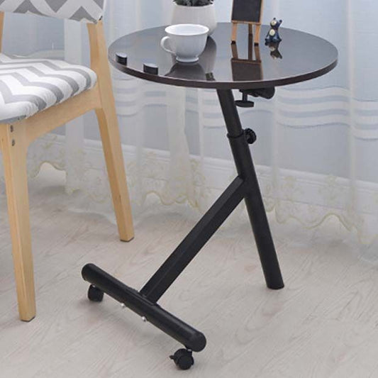 Contemporary Side End Table Round End Slide Table for Living Room