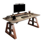 Rectangular Shape Modern Style Computer Desk Stone Task Desk with 2 Legs for Home
