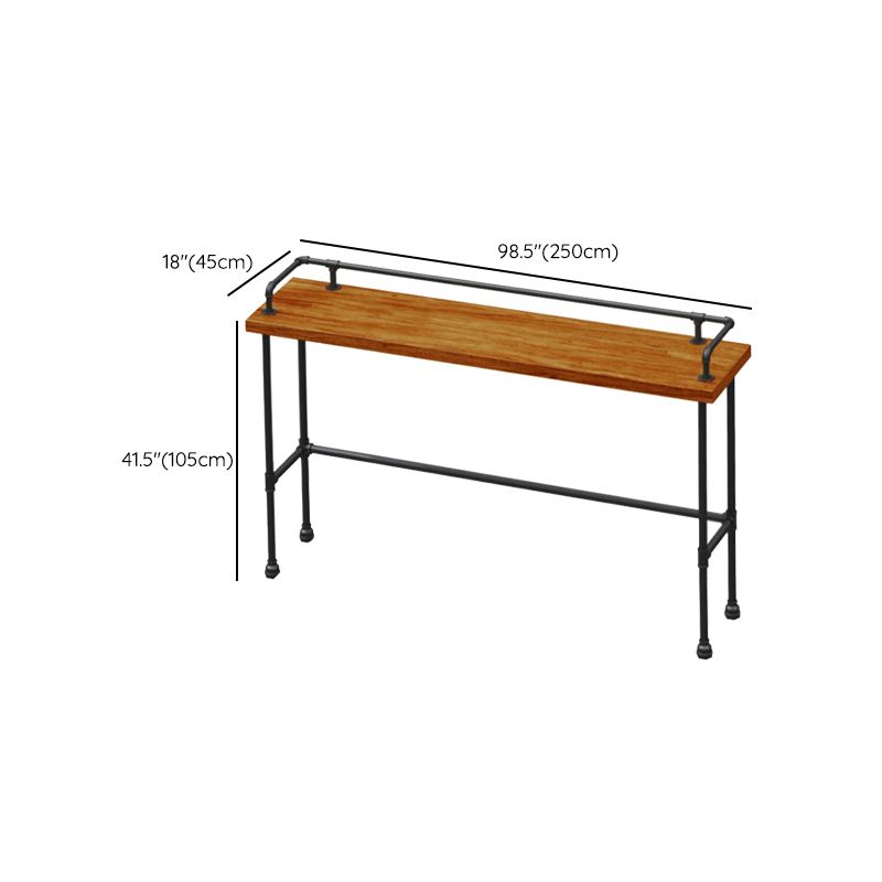 Set da pranzo da pub in legno massello stile industriale Set da pub rettangolare da 1/2/4 pezzi per la casa