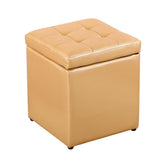 Moderne Pouf Ottomane PU Leder gepolstert Tufted Square Ottoman mit Lagerung