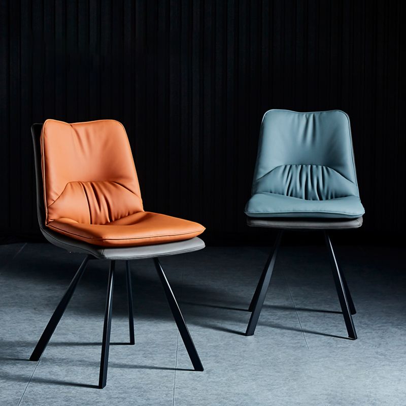 PU Leather Contemporary Restaurant Side Chair Parsons Matte Finish Dining Chair Clearhalo ' kitchen&dining_furn' 'Dining Chairs' 'Dining Tables & Seating' 'dining_chair' 'furn' 'furn_dining_chair' 'Furniture' 'furniture_dining_chair' 'Kitchen & Dining Furniture' 'kitchen' 1200x1200_d6153726-5665-46bb-892a-664207de42e0