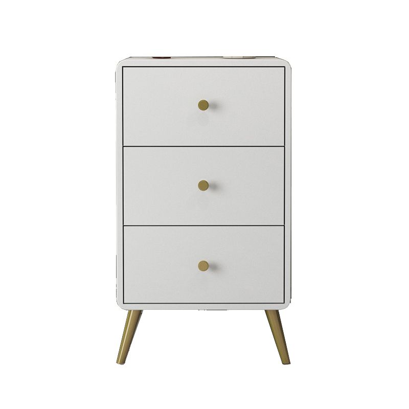 Contemporary Wooden Chest in White, Rectangle Accent Chest with Drawers