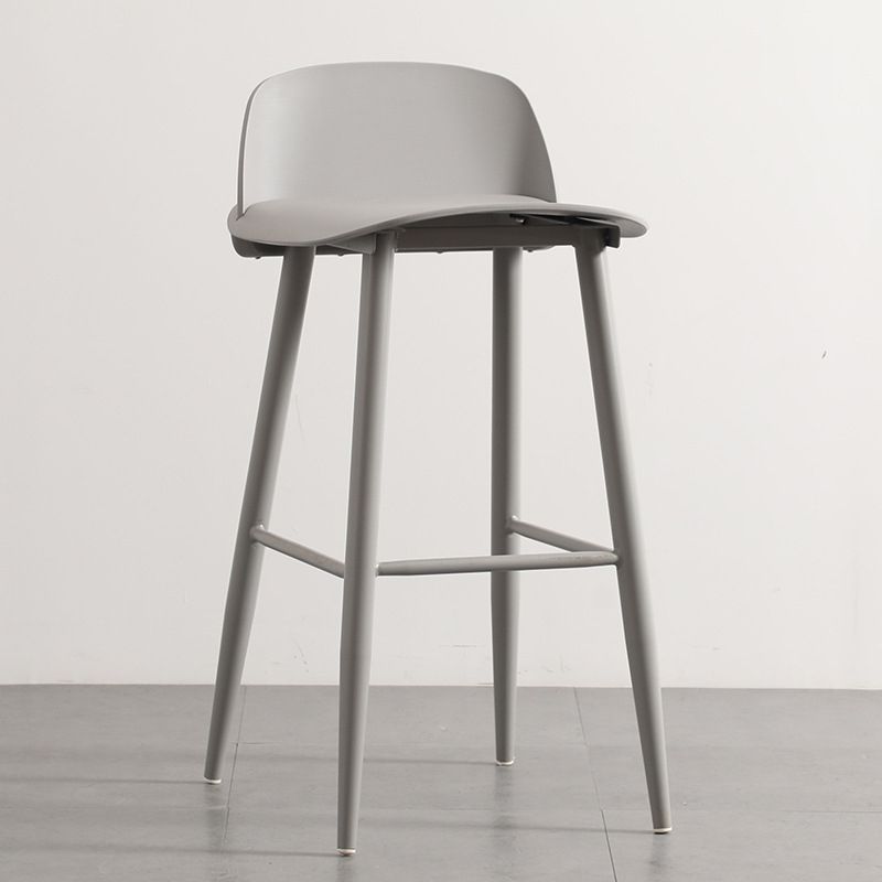 Scandinavian Milk Tea Shop Footrest Stool Matte Finish Steel Counter Stools Clearhalo 'Bar Furniture' 'Bar Stools' 'bar_stools' 'furn' 'furn_bar_stools' 'Furniture' 'furniture_bar_stools' 'Kitchen & Dining Furniture' 1200x1200_d615f6f9-0e15-49e0-8143-ebf446a303e0