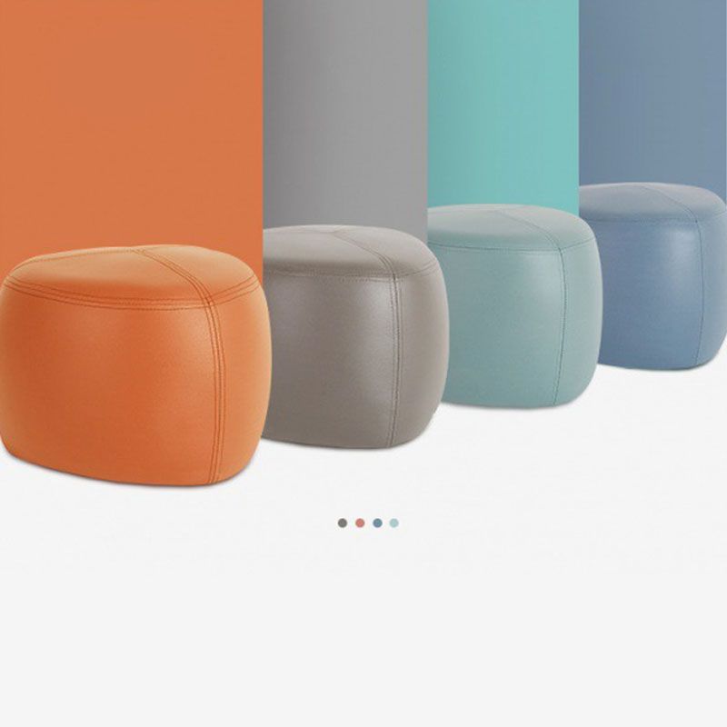 Modern Pouf Ottoman Faux Leather Upholstered Solid Color Triangle Shape Ottoman Clearhalo 'furn' 'furn_ottomans_poufs' 'Furniture' 'Living Room Furniture' 'Ottomans & Poufs' 'ottomans_poufs' 1200x1200_d617d29a-b76e-4441-9a50-5d48aa82300f