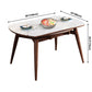 Extendable Round Dining Table Modern Adjustable Sintered Stone Top Table with Wooden 4 Legs Clearhalo ' dining_table' 'Dining Tables & Seating' 'Dining Tables' 'furn' 'furn_dining_table' 'Furniture' 'furniture_dining_table' 'Kitchen & Dining Furniture' 'kitchen&dining_furn' 'kitchen' 'kitchen_dining_table' 1200x1200_d61970f5-2f80-4c61-9874-40eef60e1a6f