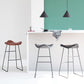 Tabouret de bar en cuir PU industriel tabouret arrière basse avec base en métal