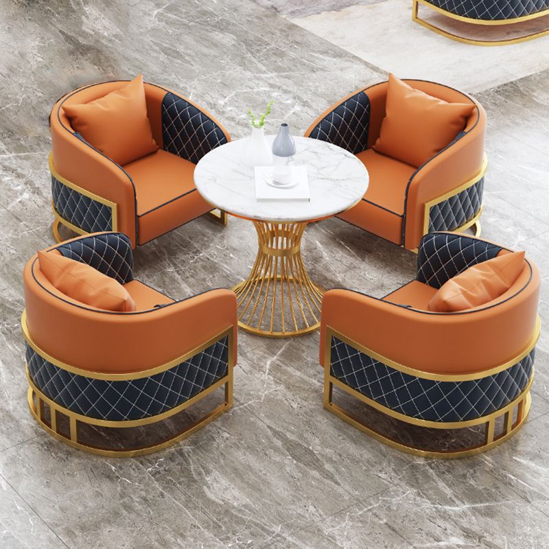 Contemporary Leather Sofa Sloped Arm Standard Sofa with Pillow Clearhalo 'furn' 'furn_sofas' 'Furniture' 'Living Room Furniture' 'Sofa' 'sofas' 1200x1200_d61bccae-3842-4861-b0db-40f2b27ca8a8