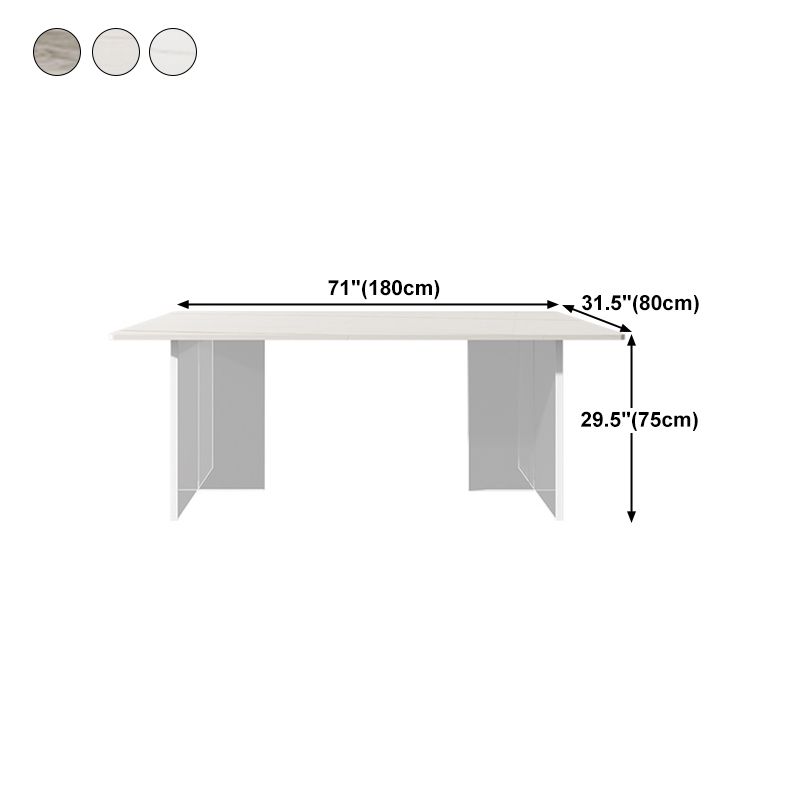 Stone Top Table Traditional Luxury Dining Table with Double Pedestal Base Clearhalo 'Dining Tables & Seating' 'Dining Tables' 'dining_table' 'furn' 'furn_dining_table' 'Furniture' 'furniture_dining_table' 'Kitchen & Dining Furniture' 'kitchen' 'kitchen_dining_table' 1200x1200_d61fee2a-f360-4e4d-94a3-428ce0063892