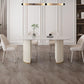 Traditional Luxury Dining Table with White Marble Oval Dining Table for Home