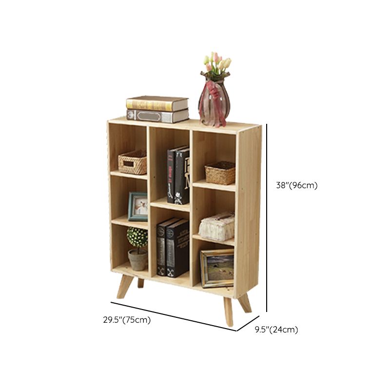 Standard Wooden Bookcase Modern Natural Bookshelf with Shelves