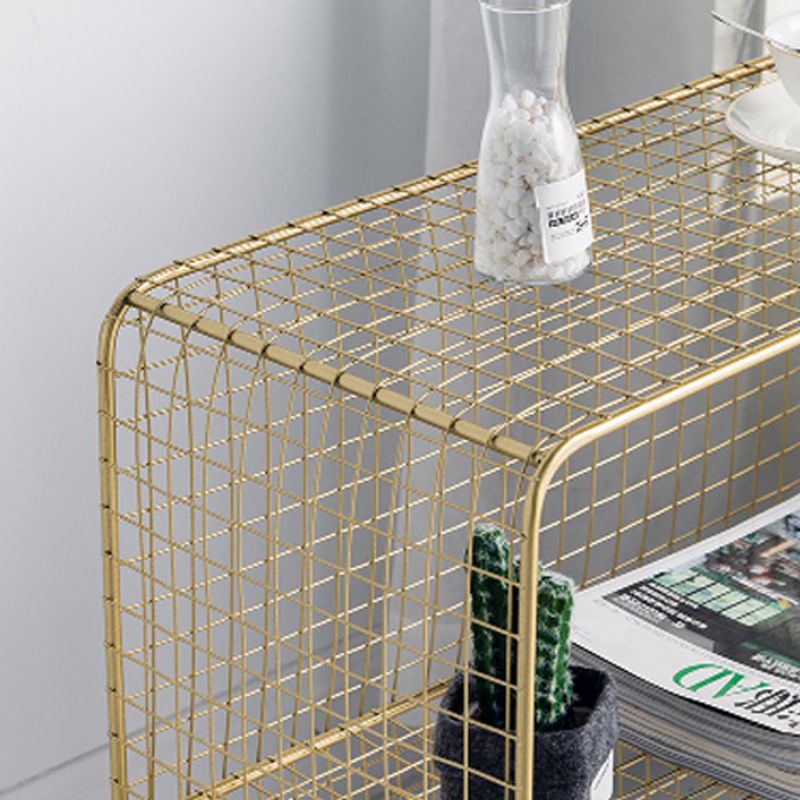 Glamakzent Tisch Nachttisch antikes Finish -Bett Nachttisch mit Regalen