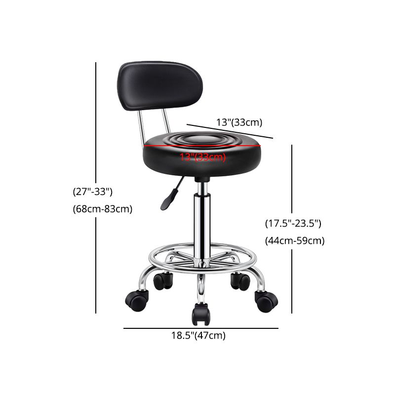 Contemporary Leather Adjustable Barstool Bristol Bar Stool with Round Clearhalo 'Bar Furniture' 'Bar Stools' 'bar_stools' 'furn' 'furn_bar_stools' 'furniture_bar_stools' 'Kitchen & Dining Furniture' 'kitchen&dining_furn' 'kitchen' 'kitchen_furn' Furniture' 1200x1200_d626b566-6a58-438a-87ac-dce082fd64ef
