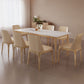 Rectangle Dining Table Set 1/2/6/7/9 Pieces Modern Sintered Stone Table Armless Chairs Clearhalo 'Dining Room Sets' 'Dining Tables & Seating' 'dining_room_set' 'furn' 'furn_dining_room_set' 'Furniture' 'Kitchen & Dining Furniture' 1200x1200_d62977f4-52a1-4101-ba1c-ecc0974044e2