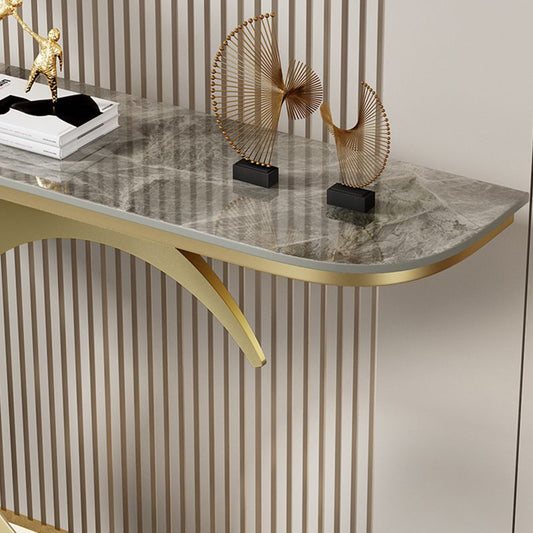 Tavolo di divano console con console di console antico console glam di marmo