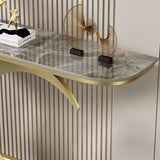 Marmor Glam Console Akzenttisch Antikes Finish -Sofa -Konsolentisch