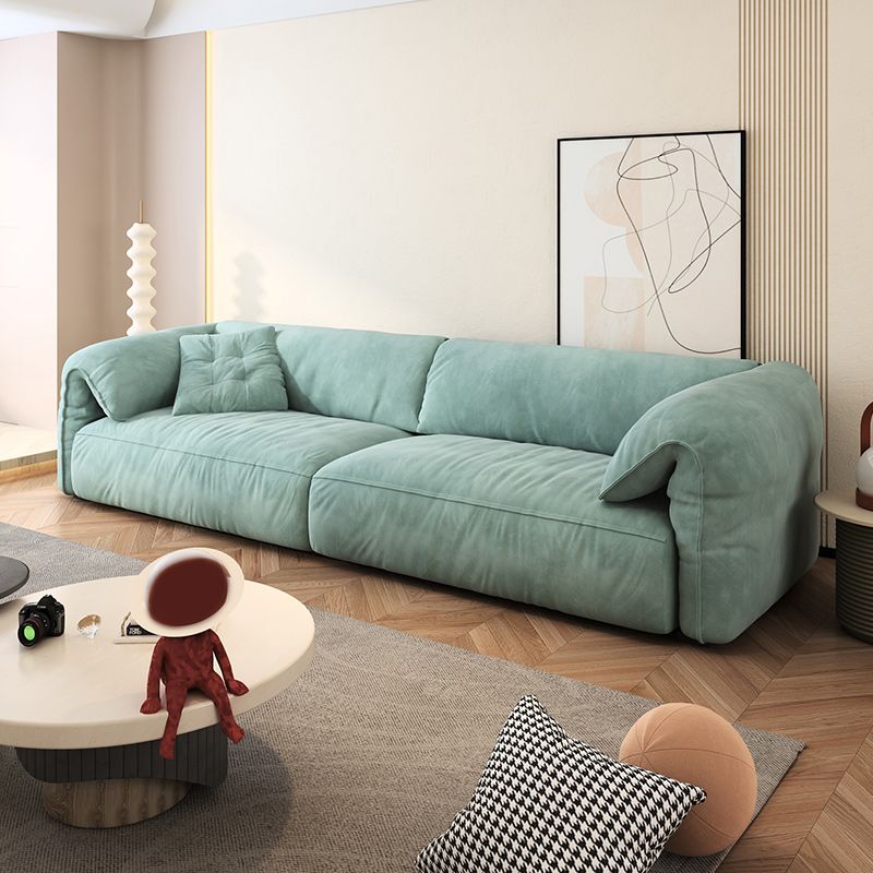 Modernismus Kissen Top Arm Arm Sofa 41,34-in D Leder Down Fill Sofa