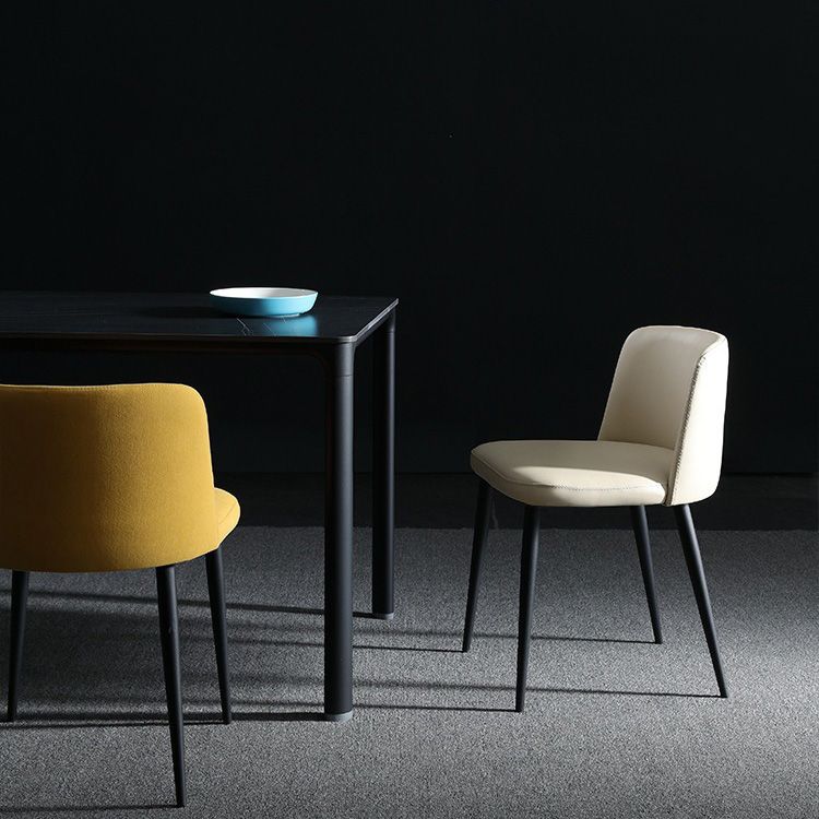 Upholstered Armless Dining Chair Metal Kitchen Dining Side Chair Clearhalo 'Dining Chairs' 'Dining Tables & Seating' 'dining_chair' 'furn' 'furn_dining_chair' 'Furniture' 'Kitchen & Dining Furniture' 1200x1200_d62e50ea-9ba1-4e49-813f-c376ed546ad0