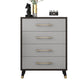 Contemporary Glam Storage Chest Wooden Chest with Soft-Close Drawers