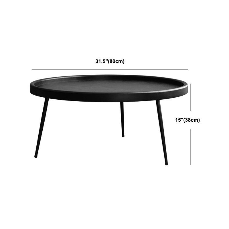 Scandinavian 3 Legs Coffee Table Round Wooden Coffee Table for Living Room Clearhalo 'Coffee & Accent Tables' 'Coffee Tables' 'coffee_tables' 'furn' 'furn_coffee_tables' 'Furniture' 'Living Room Furniture' 1200x1200_d62f5fc1-2767-4151-b462-b4c1142ebe0f