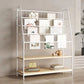 Modern Style Bookcase Metal Open Back Ladder Bookshelf for Home Office