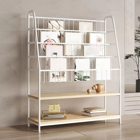 Bibliothèque de style moderne Metal Open Back Ladder Bookself pour le bureau à domicile