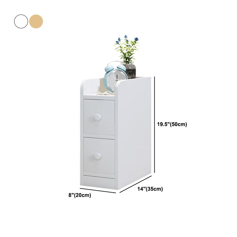 Scandinavian Natural/White Bedside Table 20" H Wood Nightstand with Storage Clearhalo 'Bedroom Furniture' 'furn' 'furn_night_stand' 'Furniture' 'night_stand' 'Nightstands' 1200x1200_d630369a-8019-41b6-82b4-6ab5857944a5
