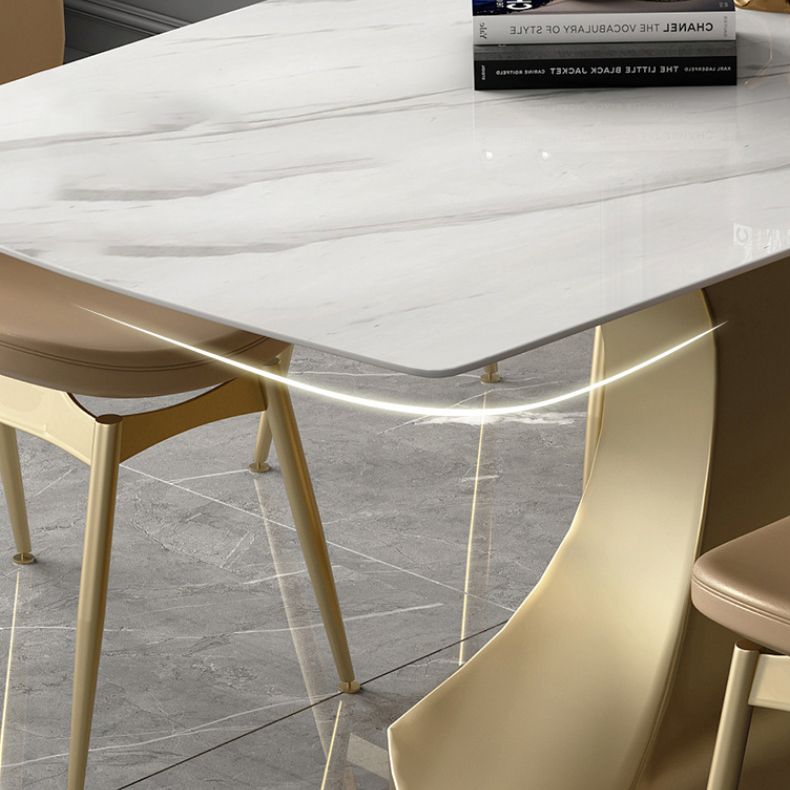 Minimalist Style Table Set with Rectangle Shape Table and Upholstered Chairs Clearhalo 'Dining Room Sets' 'Dining Tables & Seating' 'dining_room_set' 'furn' 'furn_dining_room_set' 'Furniture' 'furniture_dining_room_set' 'Kitchen & Dining Furniture' 'kitchen&dining_furn' 'kitchen' 1200x1200_d6315f0f-008c-4f9b-ac5c-2c8c508f97c6