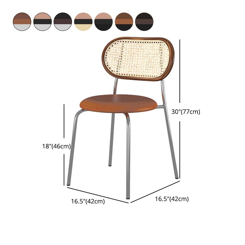 Industrial Style Open Back Side Chair Faux Leather Dining Chairs Clearhalo ' kitchen&dining_furn' 'Dining Chairs' 'Dining Tables & Seating' 'dining_chair' 'furn' 'furn_dining_chair' 'Furniture' 'furniture_dining_chair' 'Kitchen & Dining Furniture' 'kitchen' 1200x1200_d63311cd-3fa9-4eb2-8440-f2c4469ad17b