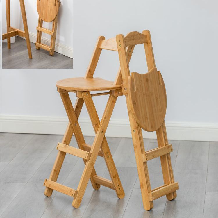 Modern Backrest Folding Counter Stool Wood Restaurant Bar Stool with Footrest Clearhalo 'Bar Furniture' 'Bar Stools' 'bar_stools' 'furn' 'furn_bar_stools' 'furniture_bar_stools' 'Kitchen & Dining Furniture' 'kitchen&dining_furn' 'kitchen' 'kitchen_furn' Furniture' 1200x1200_d634569e-836b-43f6-816d-faca06173a17