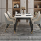 Modern Style Sintered Stone Dining Table White Rectangle Table with 4 Legs Clearhalo ' dining_table' 'Dining Tables & Seating' 'Dining Tables' 'furn' 'furn_dining_table' 'Furniture' 'furniture_dining_table' 'Kitchen & Dining Furniture' 'kitchen&dining_furn' 'kitchen' 'kitchen_dining_table' 1200x1200_d63474c7-a182-42bf-856a-cdd119c42f82