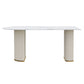 Metal Contemporary Free Form Dining Table Marble Table for Dining Room and Kitchen Clearhalo ' dining_table' 'Dining Tables & Seating' 'Dining Tables' 'furn' 'furn_dining_table' 'Furniture' 'furniture_dining_table' 'Kitchen & Dining Furniture' 'kitchen&dining_furn' 'kitchen' 'kitchen_dining_table' 1200x1200_d634a529-2469-47e2-ba35-291f821fa302