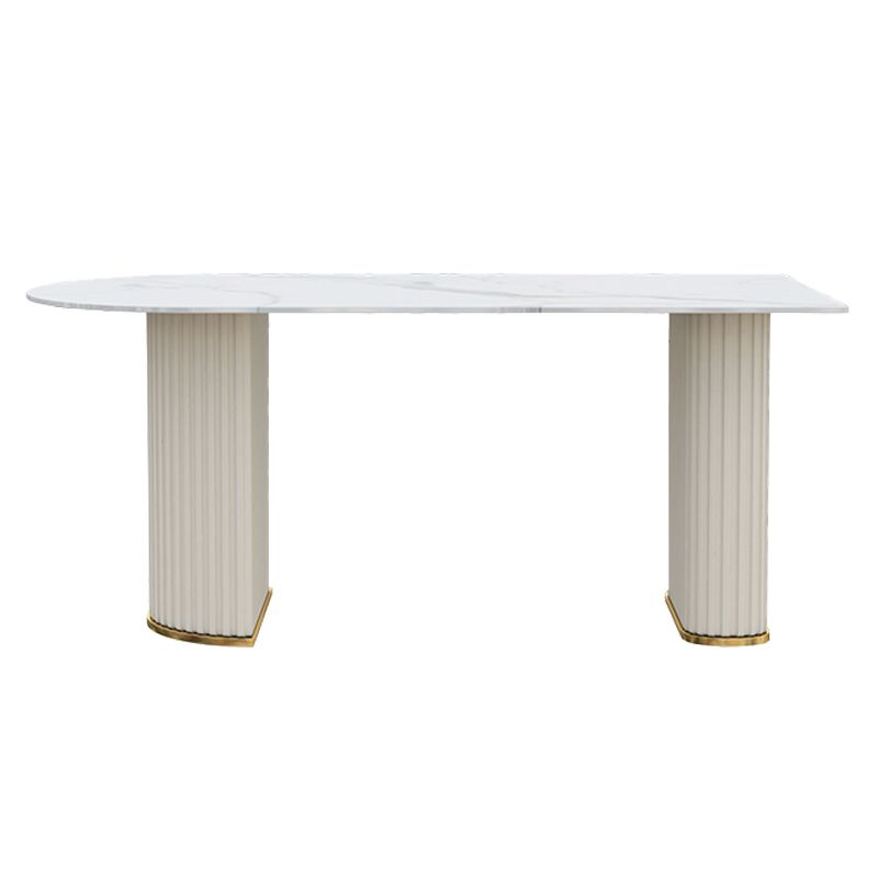Metal Contemporary Free Form Dining Table Marble Table for Dining Room and Kitchen Clearhalo ' dining_table' 'Dining Tables & Seating' 'Dining Tables' 'furn' 'furn_dining_table' 'Furniture' 'furniture_dining_table' 'Kitchen & Dining Furniture' 'kitchen&dining_furn' 'kitchen' 'kitchen_dining_table' 1200x1200_d634a529-2469-47e2-ba35-291f821fa302